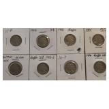 (8) Buffalo Nickels