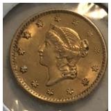 1853 (Type 1) Princess $1 Gold Coin