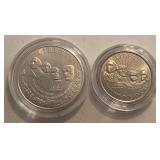 1991 Mount Rushmore UNC 2 Coin Ann Set