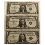 (3) 1957 A Silver Certificates