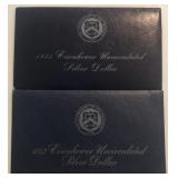1971 & 1972 UNC Eisenhower Silver Dollars