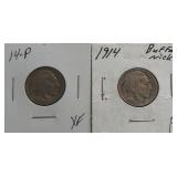 1914-P/S Buffalo Nickels