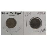1913-S Types 1&2 Buffalo Nickels