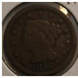 1846 Braided Hair Large Cent