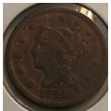 1844 Braided Hair Large Cent