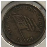 1863 Stand By Our Flag 1863 Civil War Token