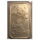 1991 Christmas 1-Oz Silver Bar