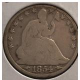 1854-O Seated Liberty Half