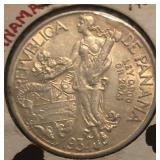 1934 Panama Balboa Silver Round