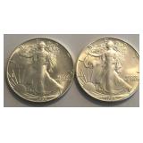 (2) 1986 American Silver Eagle Dollars