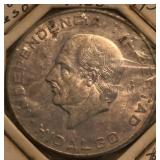 1956 Mexico 10 Peso Silver Round