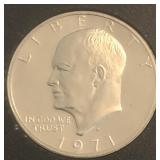 1971 Eisenhower Proof Silver Dollar
