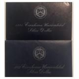 1971 & 1972 UNC Eisenhower Silver Dollars