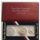 1976 UNC Silver 3 Coin Set