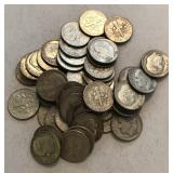 Bag with (50) Silver Roosevelt Dimes