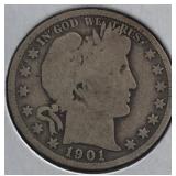 1901-O Barber Half