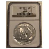 2009 China S 10Y Panda 1-Oz Silver Round