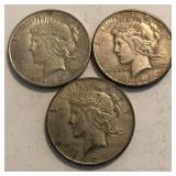 (3) Peace Dollars
