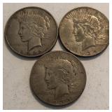 (3) Peace Dollars