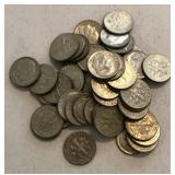 Bag with (50) Silver Roosevelt Dimes