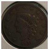 1834 Coronet Head Large Cent