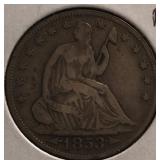 1853 Seated Liberty Half