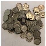Bag with (89) Silver Roosevelt Dimes
