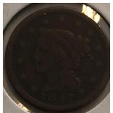 1846 Braided Hair Large Cent