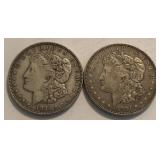 (2) 1921-P Morgan Dollars