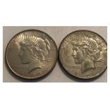 1923-P & 1926-S Peace Dollars