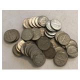 Bag with (50) Silver Roosevelt Dimes