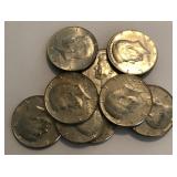 (10) 40% Silver Half Dollars