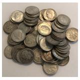 (70) 90% Silver Roosevelt Dimes