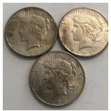 (3) Peace Dollars