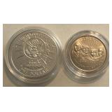 1991 Mount Rushmore UNC 2 Coin Ann Set