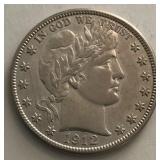 1912-D Barber Half Dollar