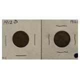 1912-D & 1912-S Lincoln Cents