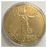 1995 Proof Golden Eagle 8-Oz Silver Round