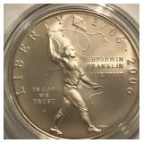 2006 UNC Ben Franklin Silver Dollar
