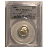 2005-S PR69 Silver Roosevelt Dime