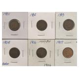 (6) Indian Head Cents