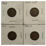 (4) Lincoln Cents