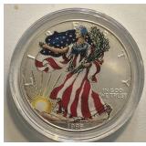 1999 Colorized America Silver Eagle Dollar