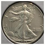 1945 Walking Liberty Half Dollar