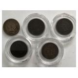 (5) Indian Head Cents