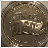 1991 Proof USO Ann Silver Dollar