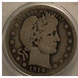 1914-D Barber Quarter