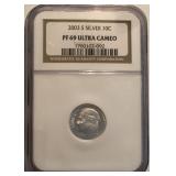 2003-S PF69 Silver Roosevelt Dime