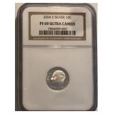 2004-S PF69 Silver Roosevelt Dime