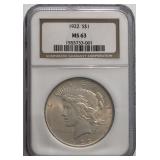 1922 MS63 Peace Dollar